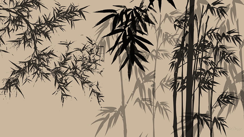 Bambusowe cienie. przyroda i kraj, japońska sztuka bambusa Tapeta HD
