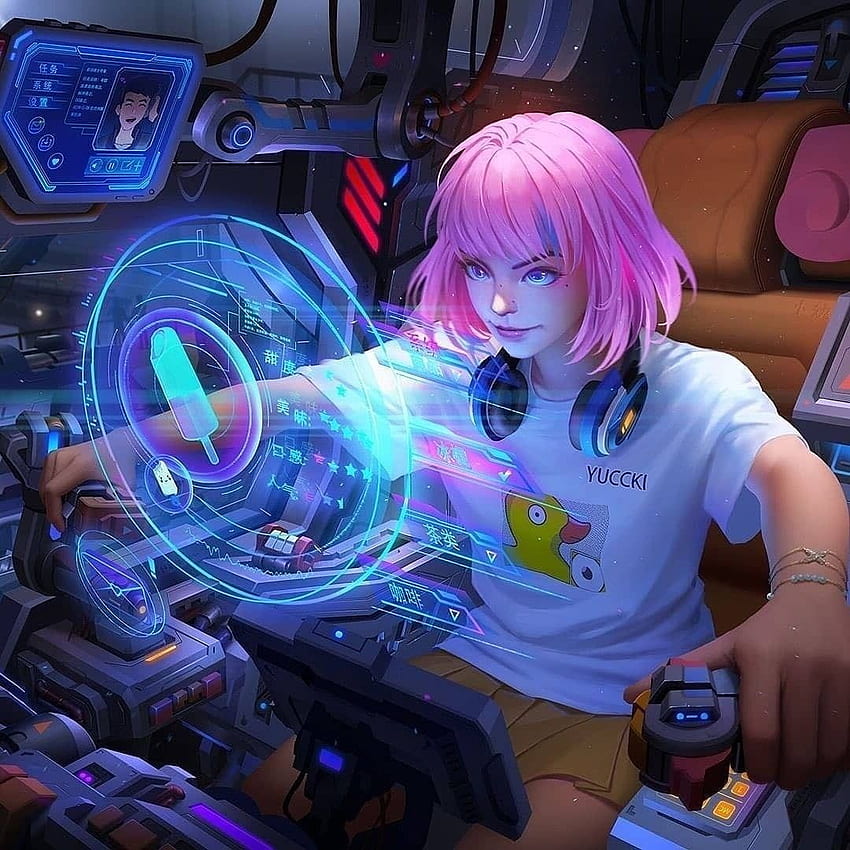 Cyberpunk Gods on Instagram: “Artwork ⁠, Anime Girl Neon HD phone wallpaper