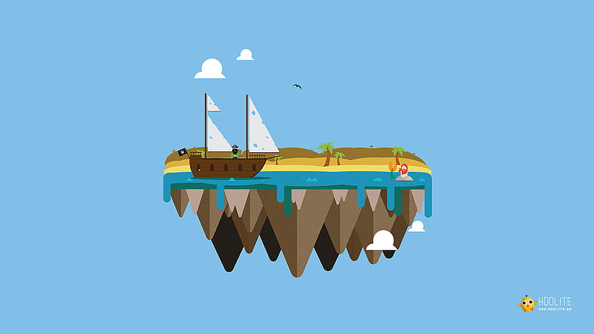 Vector island: Pirate and Mermaid - Hoolite.be HD wallpaper