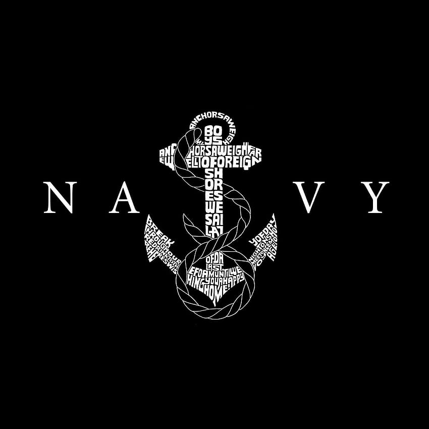 Donanma Çapası. T-shirt şarkı sözleri, Navy Logo HD telefon duvar kağıdı
