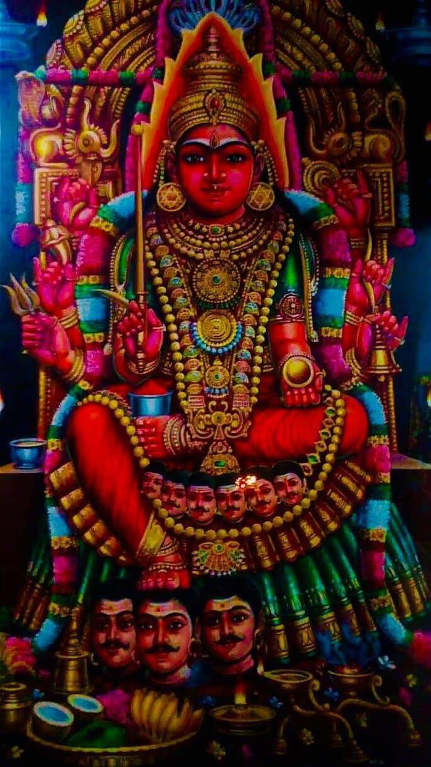 Samayapuram Mariamman. Hinduskie posągi, bogini Kali, bogini Durga Tapeta na telefon HD