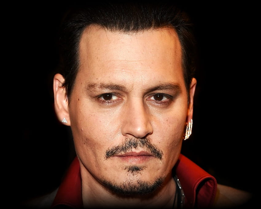 Johnny Depp, black, man, actor, face HD wallpaper
