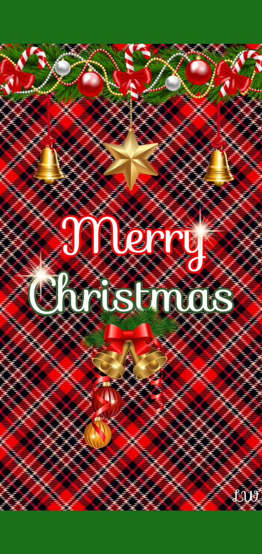 Christmas too, gold, red, green, Holiday, plaid HD phone wallpaper