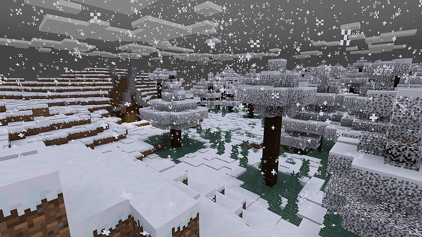 Snowy Minecraft, Minecraft Winter HD wallpaper