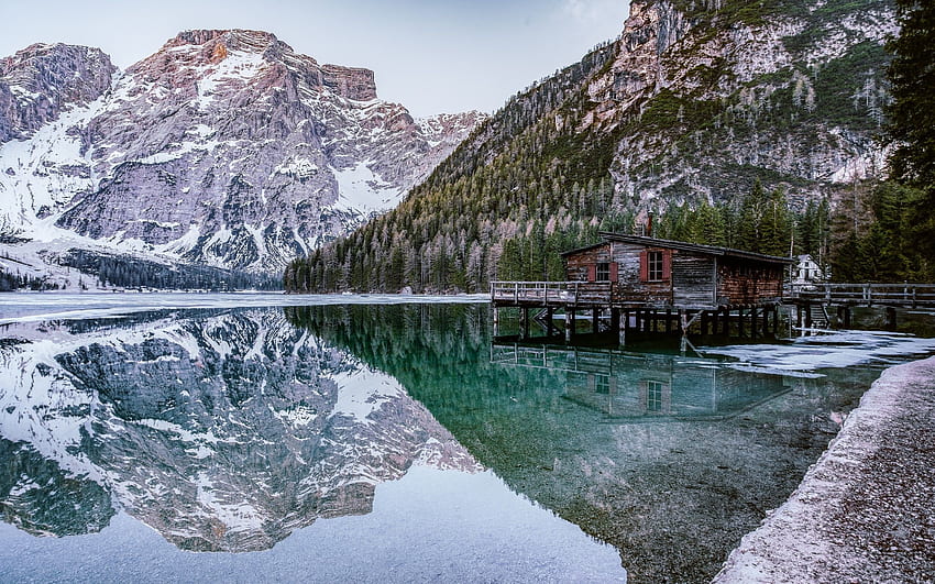 Alpine, Lake, Mountain, Scenic, Relaxing HD wallpaper