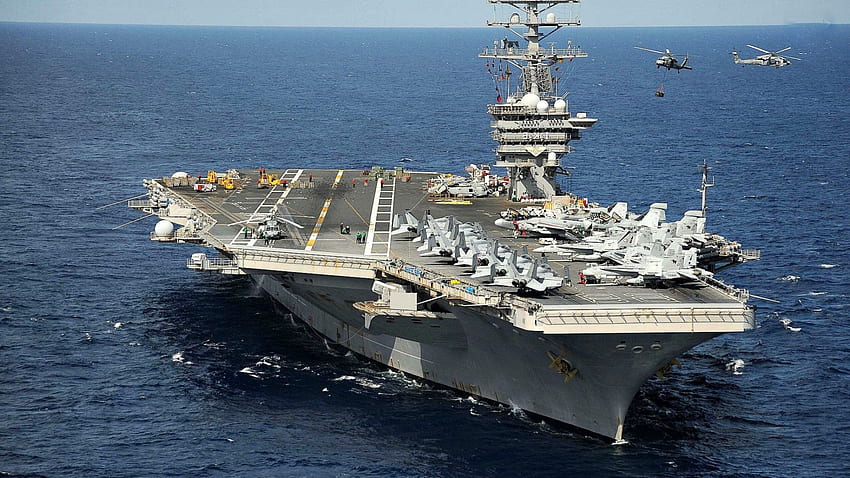 Portaerei USS Dwight D Eisenhower, Stati Uniti, nave, aereo, vettore Sfondo HD