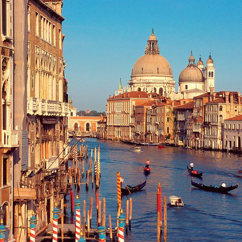 Simgesel Yapılar - Büyük Kanal Venedik İtalya - iPad iPhone, 3D İtalya HD telefon duvar kağıdı