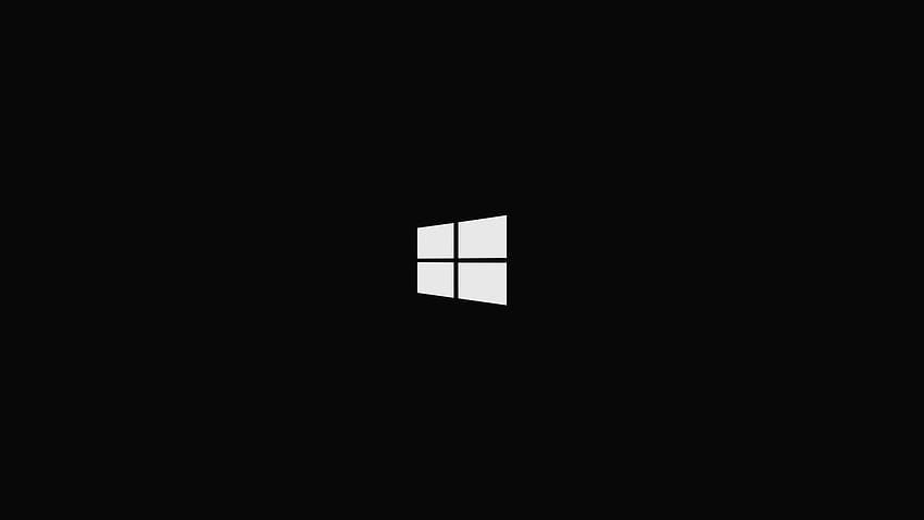 Microsoft Windows logo, Windows 10, simple, black background. Computer , Microsoft , Pc , Windows Gaming Logo HD wallpaper