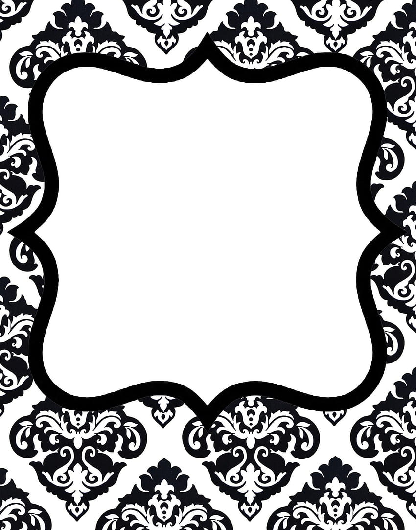Black Damask Background, Clip Art, Clip Art on Clipart Library, Black and White Damask HD phone wallpaper