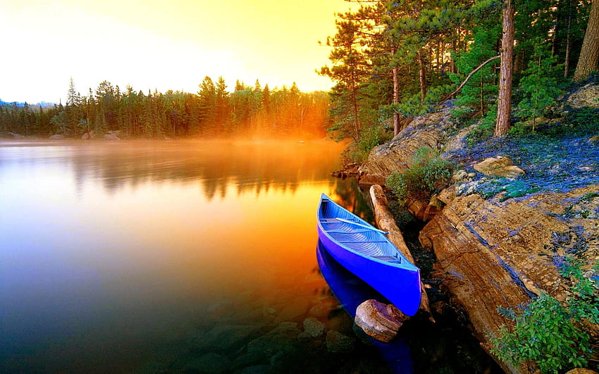 Caiaque Fantástico, Lago Kayak papel de parede HD