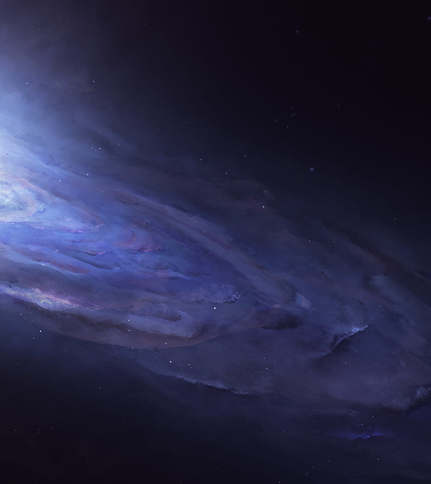 Galaxy, Light, Nebula, Outer Space, Universe, Stars, Circle, 1920X2160 Blue HD phone wallpaper