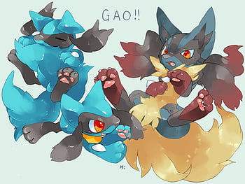 cute riolu and lucario