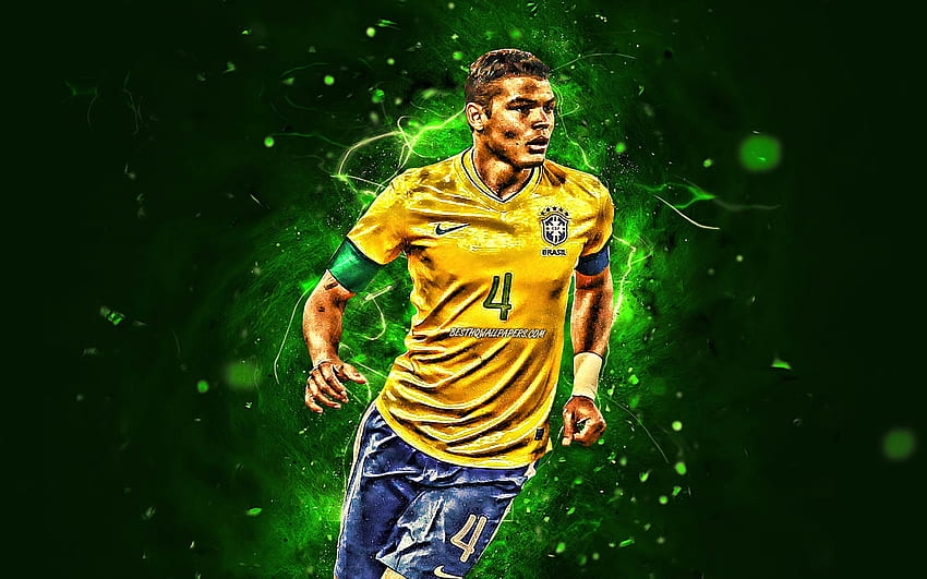 Thiago Silva, ใกล้ชิด, ทีมชาติบราซิล, ศิลปะนามธรรม, ฟุตบอล, ฟุตบอล, Thiago Emiliano Da Silva, แสงนีออน, ทีมฟุตบอลบราซิลด้วยความละเอียด . คุณสูง วอลล์เปเปอร์ HD