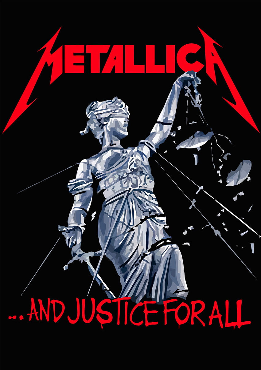 MetallicA .And Justice For All от Croatian Crusader. Изкуство на Metallica, плакати на рок групи, хеви метъл музика HD тапет за телефон