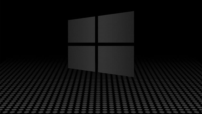 Dark Carbon Windows 10 - лого на Windows 10, Black Carbon HD тапет