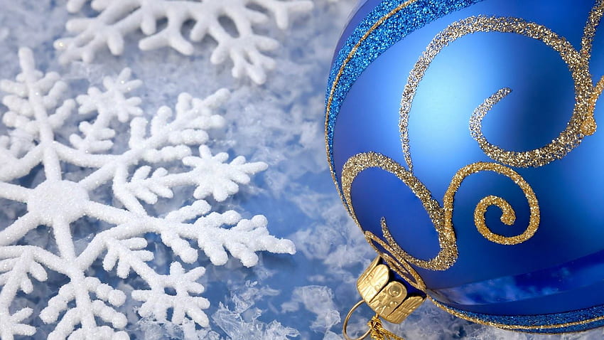 Beautiful Christmas Background, Blue Ball HD wallpaper | Pxfuel