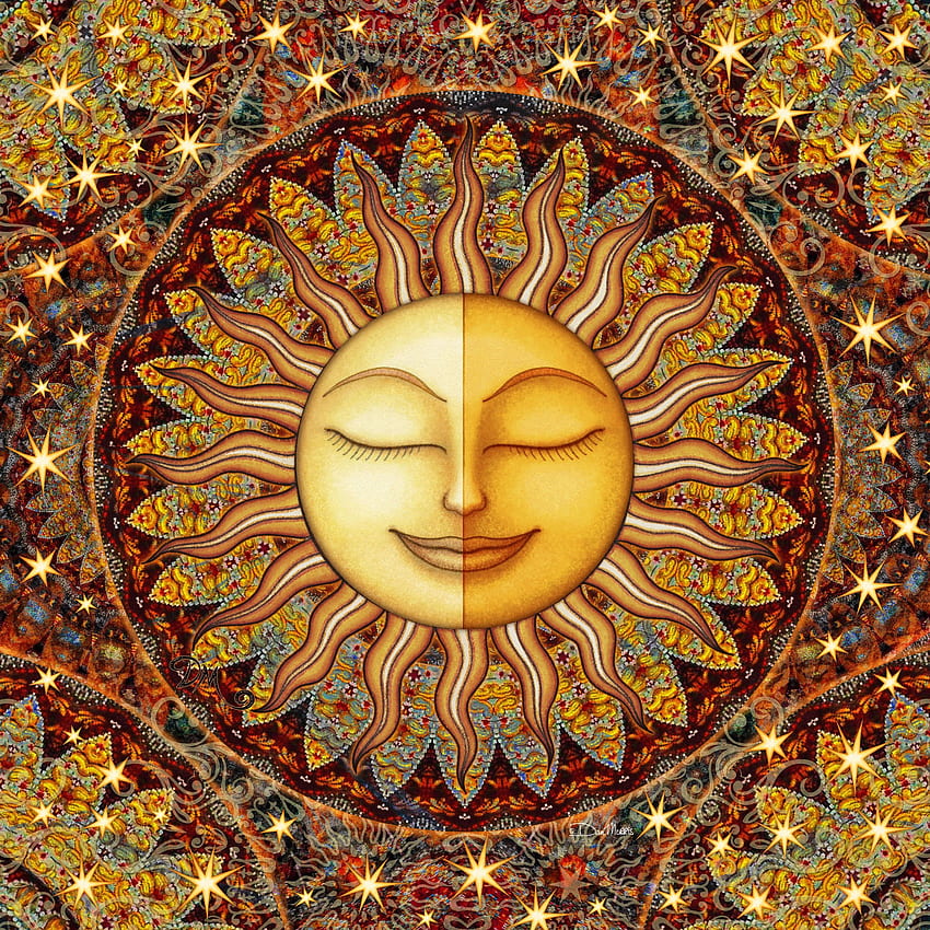 Niebiańskie Słońce i Księżyc (strona 1), Czeskie Słońce i Księżyc Tapeta na telefon HD