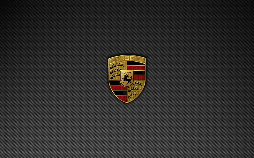 Porsche Logo Fibra de Carbono . Porsche Logo, Completo, Iphone para carro, Carros de fibra de carbono papel de parede HD