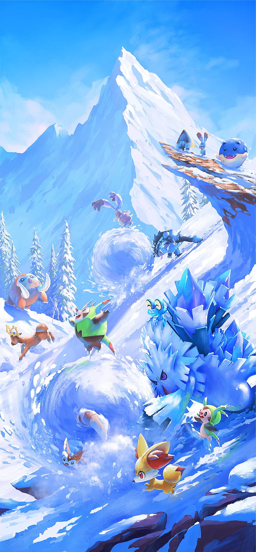 หน้าจอการโหลด Pokémon GO และ . Pokémon GO Hub โปเกมอนฤดูหนาว วอลล์เปเปอร์โทรศัพท์ HD