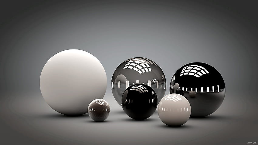 反射, 3D, フォーム, ボール, 流線型 高画質の壁紙