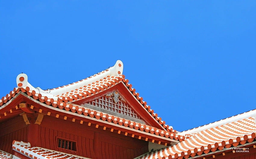 Dach, japanischer Dachziegel HD-Hintergrundbild
