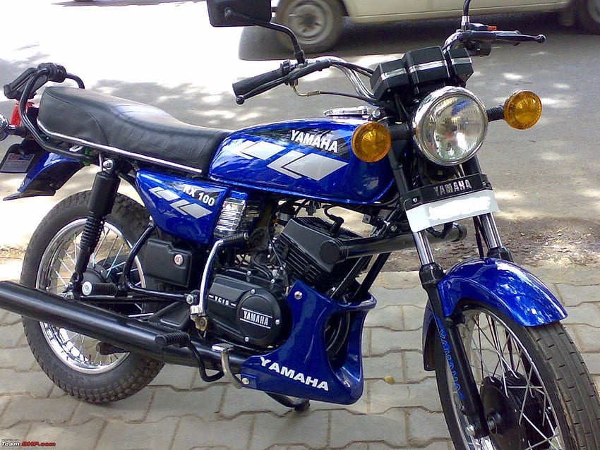 Модифициран Yamaha Rx100 - Yamaha Rx 100 син цвят, модифицирани мотоциклети HD тапет