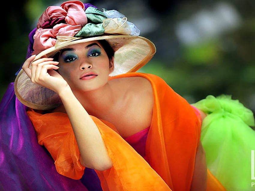 PRETTY FACE, elegant, style, colourful, lovely HD wallpaper