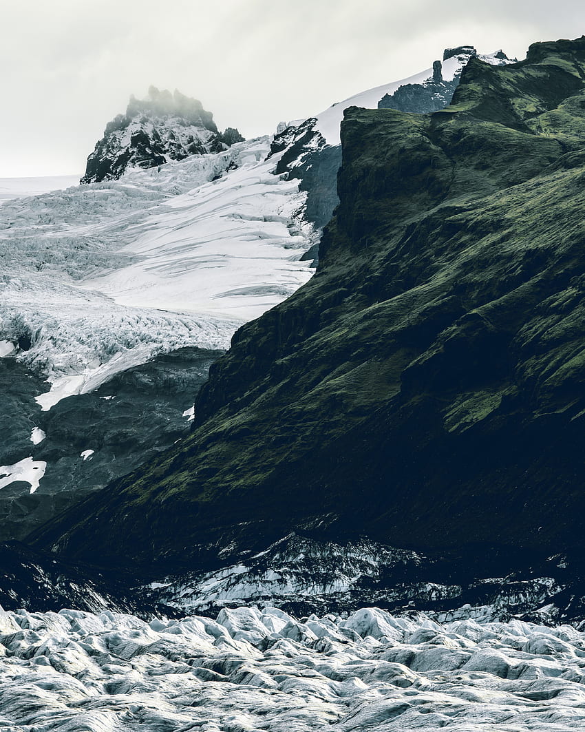 Landscape, Nature, Mountains, Ice, Snow, Glacier HD phone wallpaper