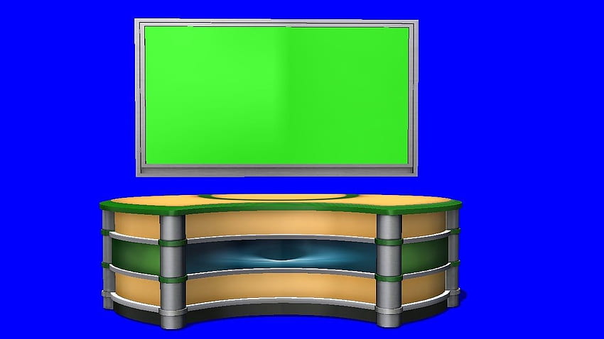 พื้นหลังสตูดิโอทีวีเสมือน - สีเขียว วอลล์เปเปอร์ HD