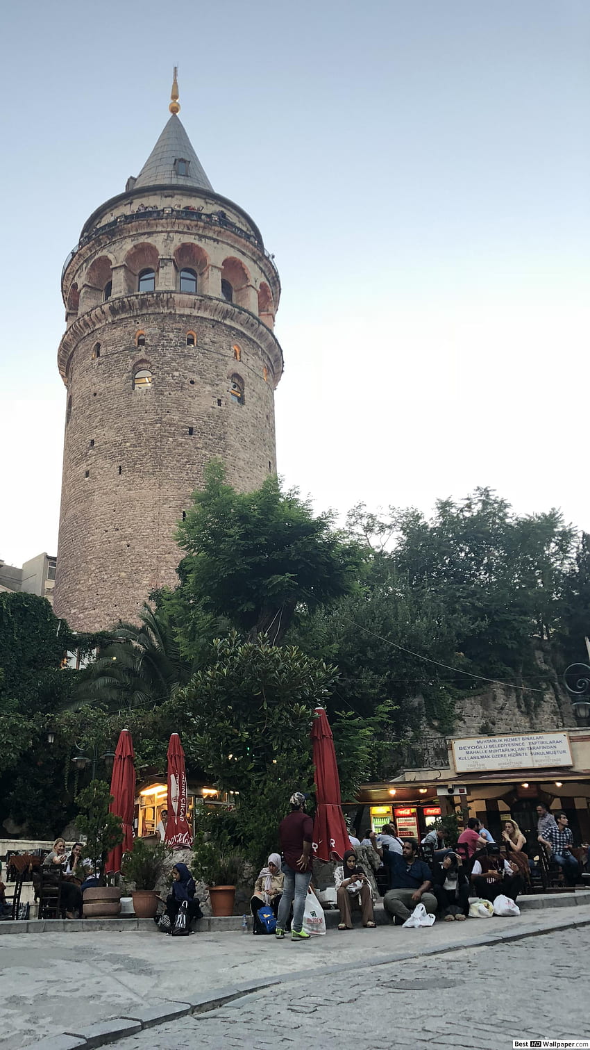 Кулата Галата, Кабаташ, Истанбул, Турция HD тапет за телефон