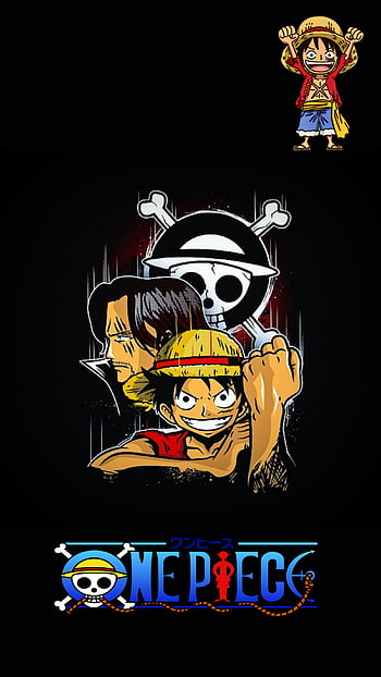 I tried to make a simple Luffy in black, white, and red color ...
