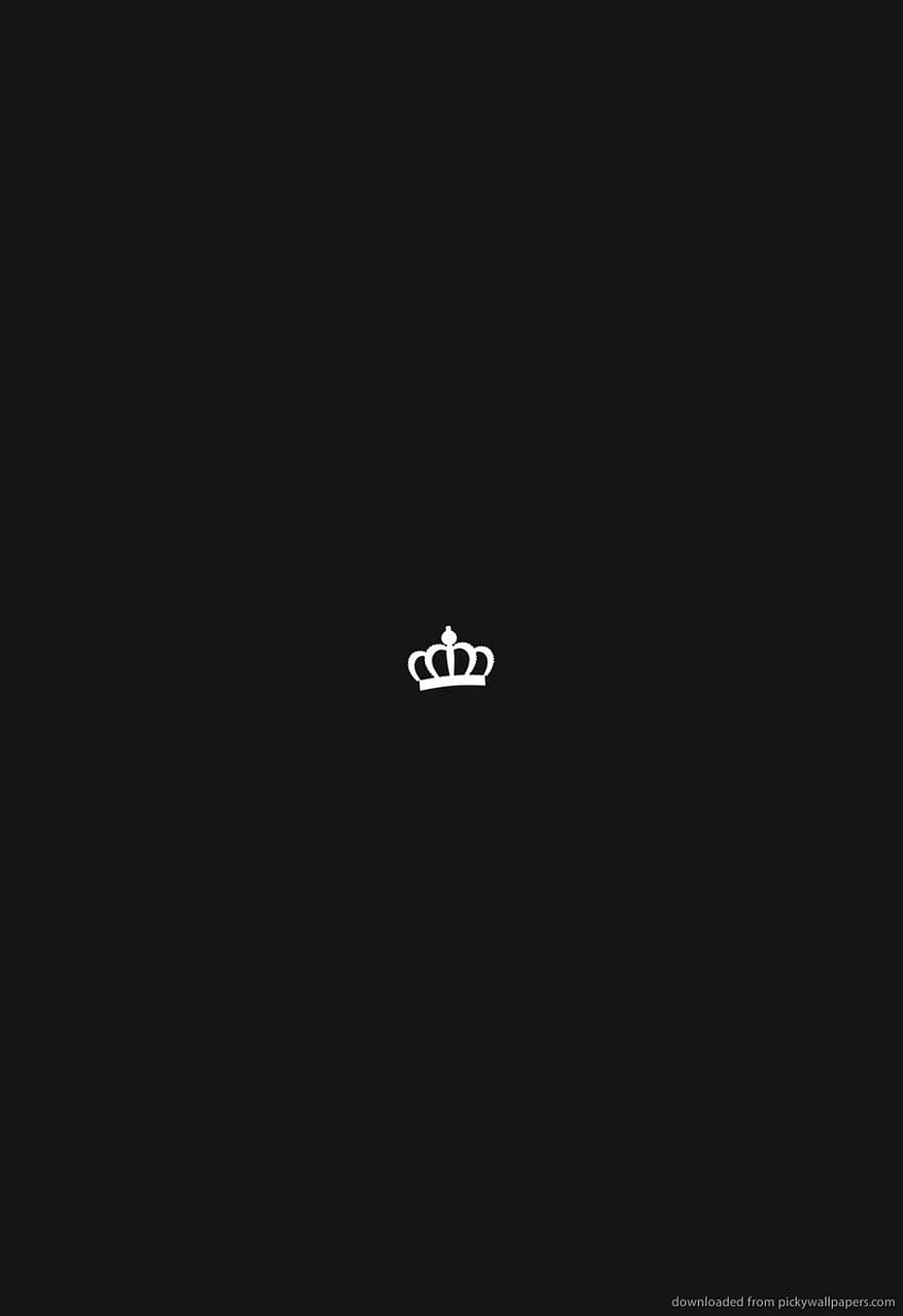 crown minimalistic. Random in 2019. Black HD phone wallpaper