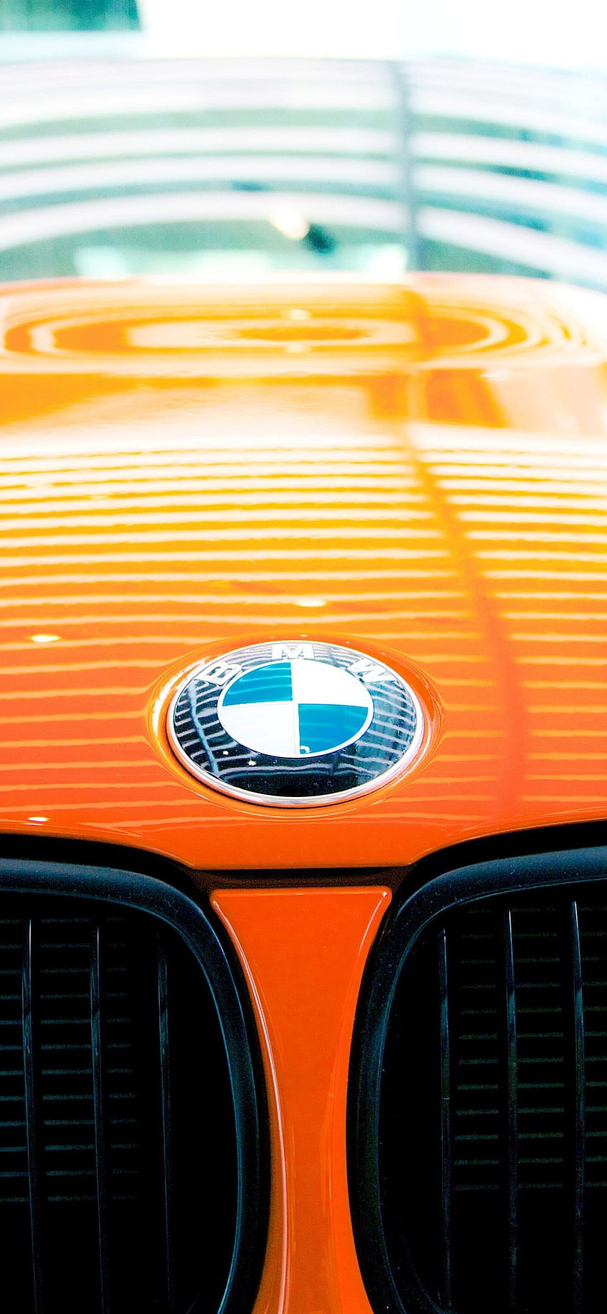 BMW logosu, turuncu araba U , , Turuncu BMW HD telefon duvar kağıdı