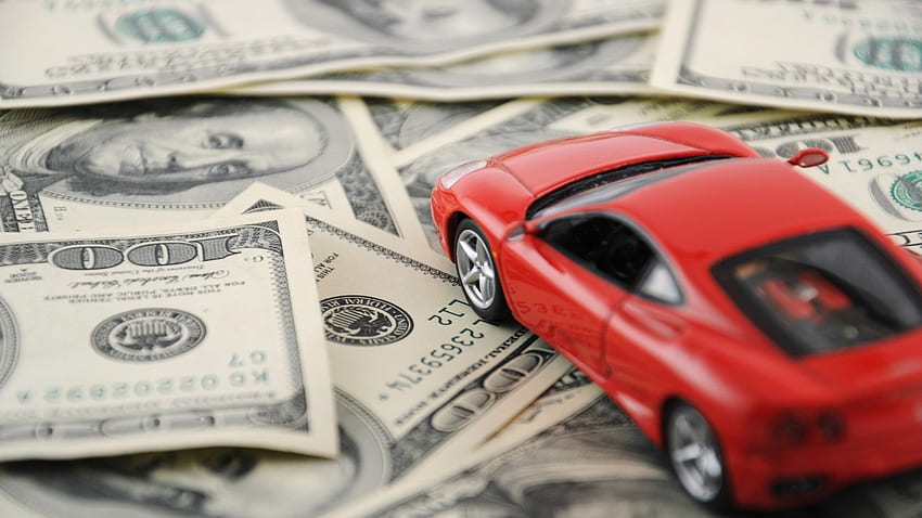 Model car on money and - , ,, Loan HD wallpaper
