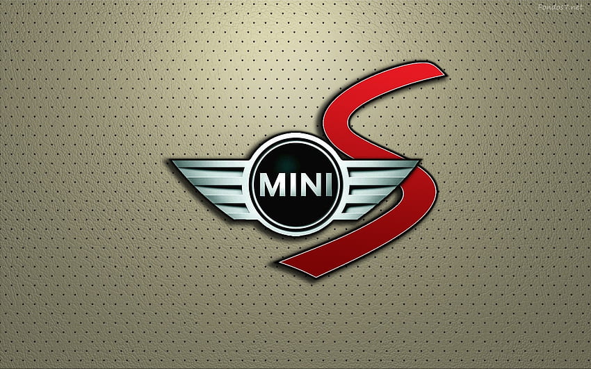 Mini Cooper S Logo in Leather HD wallpaper