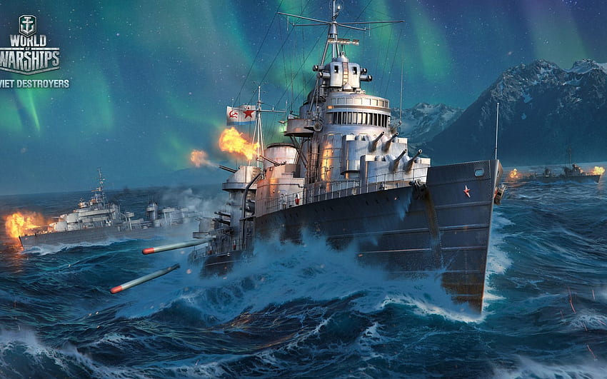 World of Warships navire feu bataille navale jeu MOM. Monde des navires de guerre, Navire de guerre, Wargaming, Bataille navale Fond d'écran HD