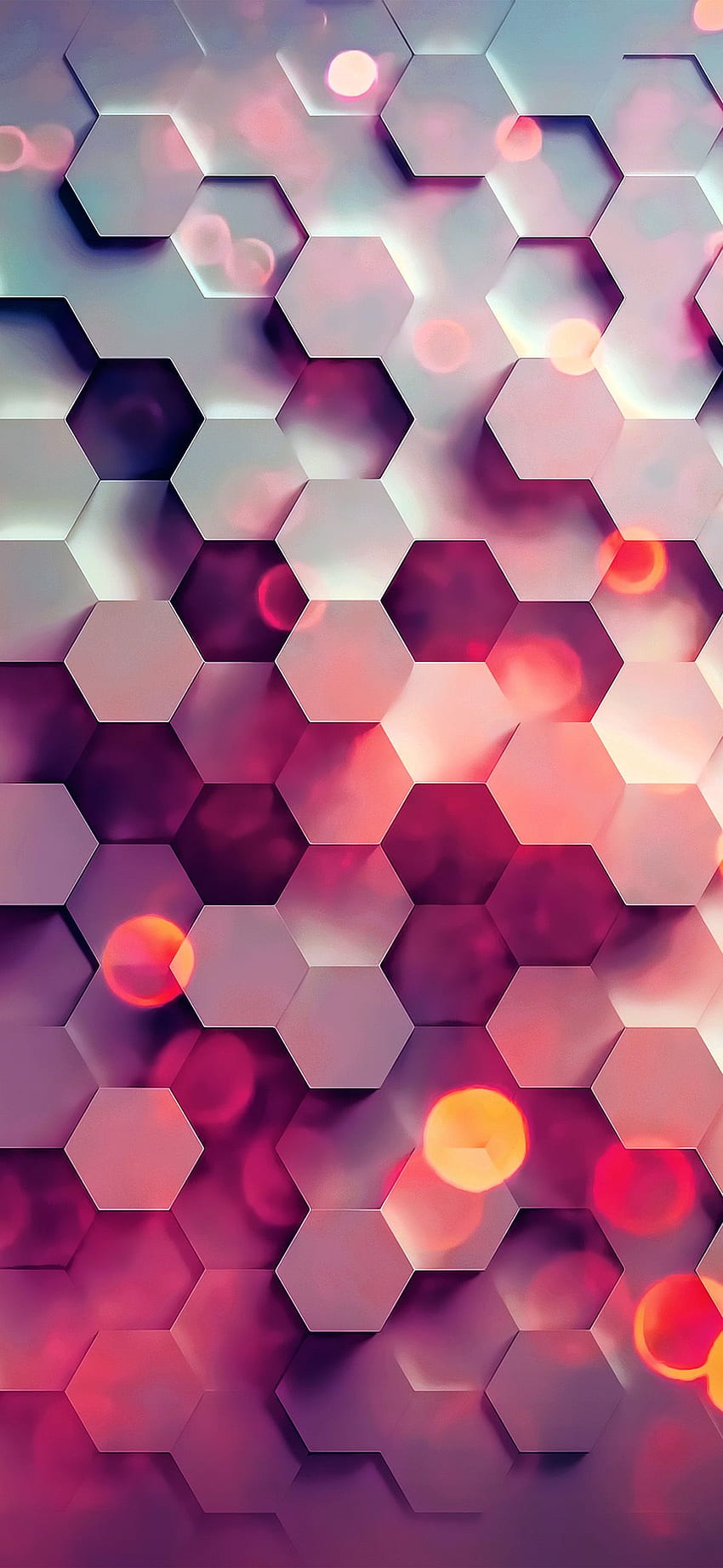 iPhone X. Honig Sechseck digitaler abstrakter Musterhintergrund rot, abstrakte Muster HD-Handy-Hintergrundbild
