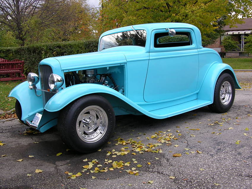 Ford Hot Rod Coupe 1932, ford, klasik, 1932, hot rod, 3 jendela, vintage, street rod, coupe Wallpaper HD