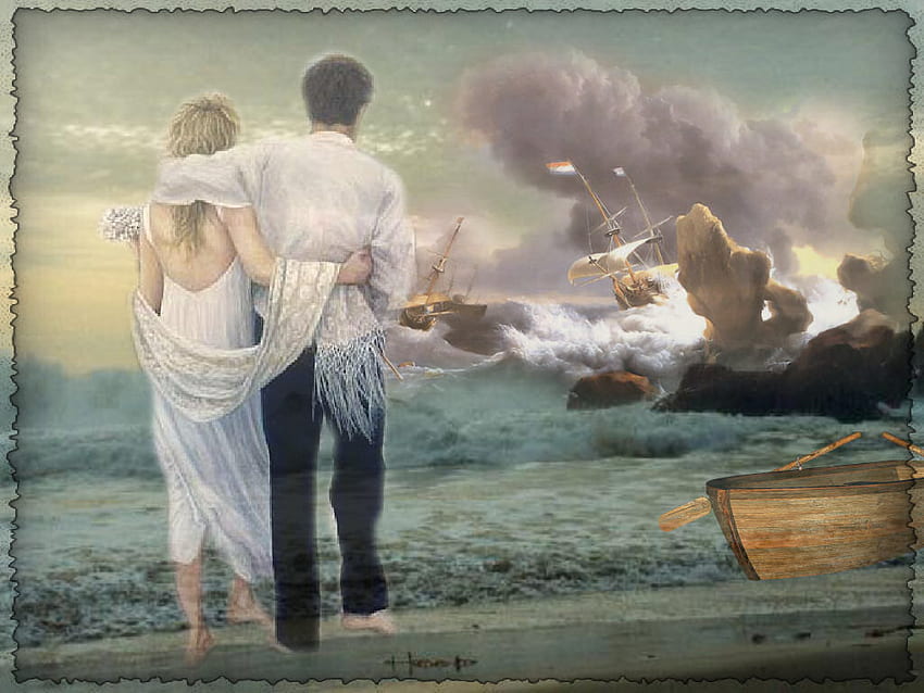 Memories, sea, romance, holiday HD wallpaper