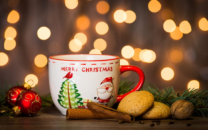 :), white, craciun, christmas, red, card, cup, cookies HD wallpaper