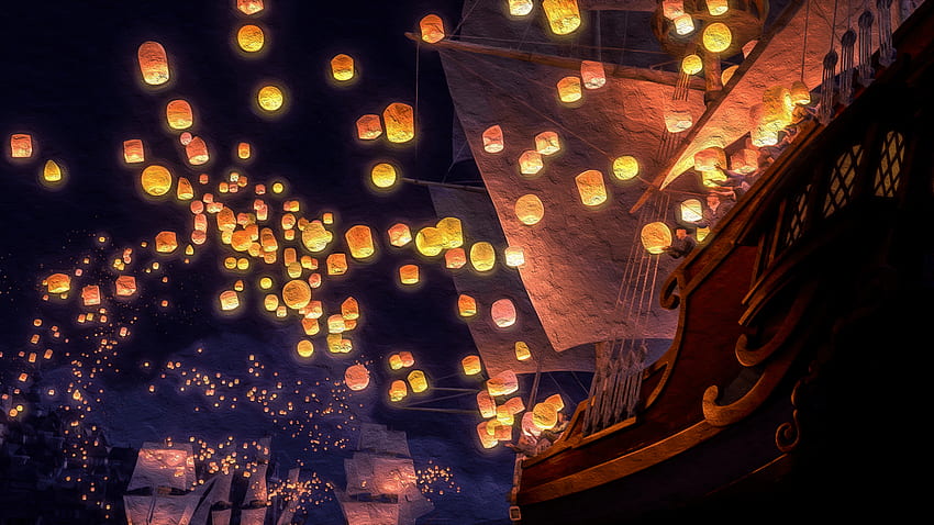 Nachtlaternen, japanische Laterne HD-Hintergrundbild