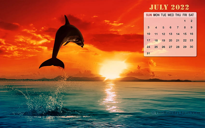 Kalender Juli 2022 HD-Hintergrundbild