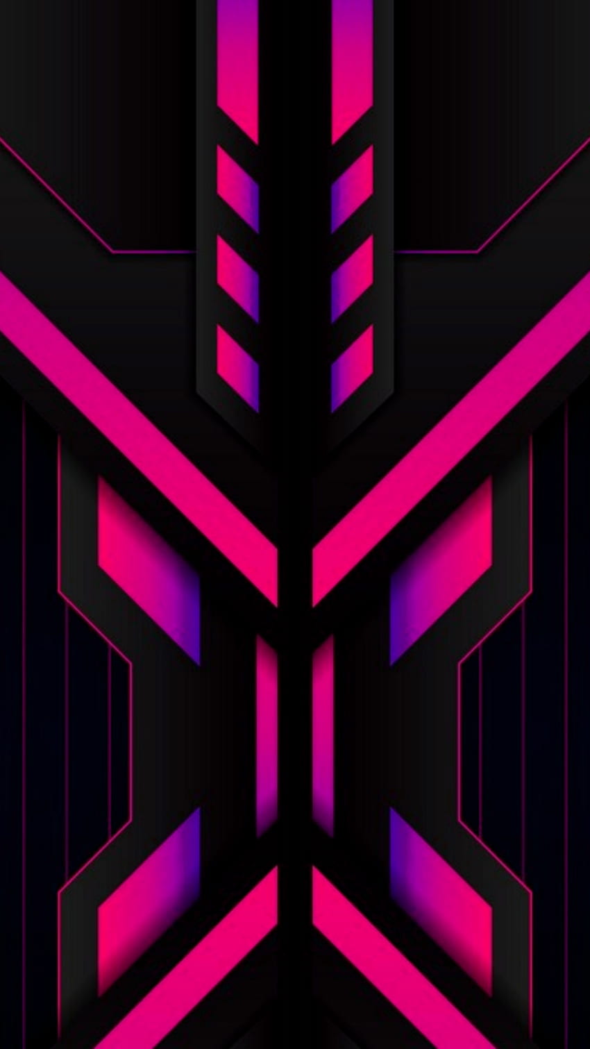 schwarz pink tech gamer, amoled, modern, neon, textur, cool, muster, abstrakt, linien, glühen, leuchten HD-Handy-Hintergrundbild