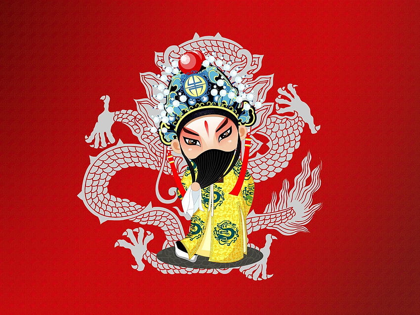 Patterns, Vector, Girl, Mask, Costume, Peking Opera, Beijing Opera HD wallpaper