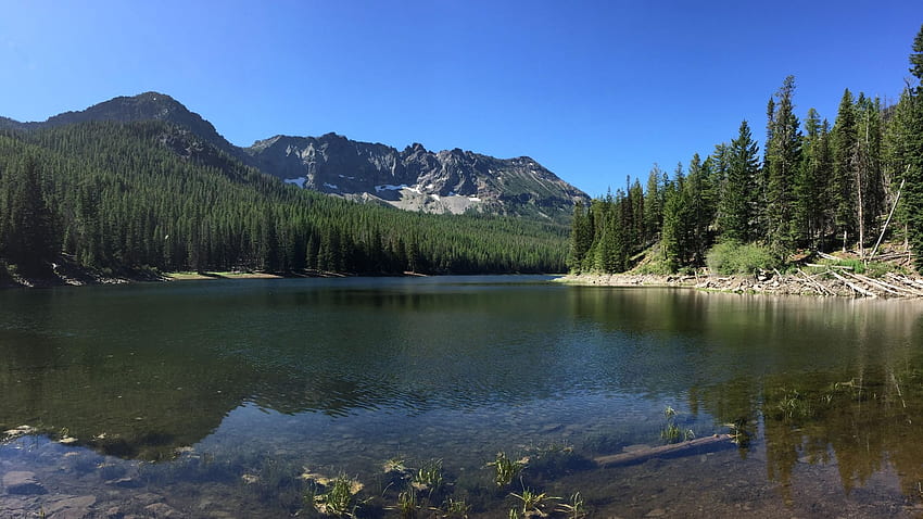 Strawberry Lake, Strawberry Mountain Wilderness, Oregon, trees, sky ...