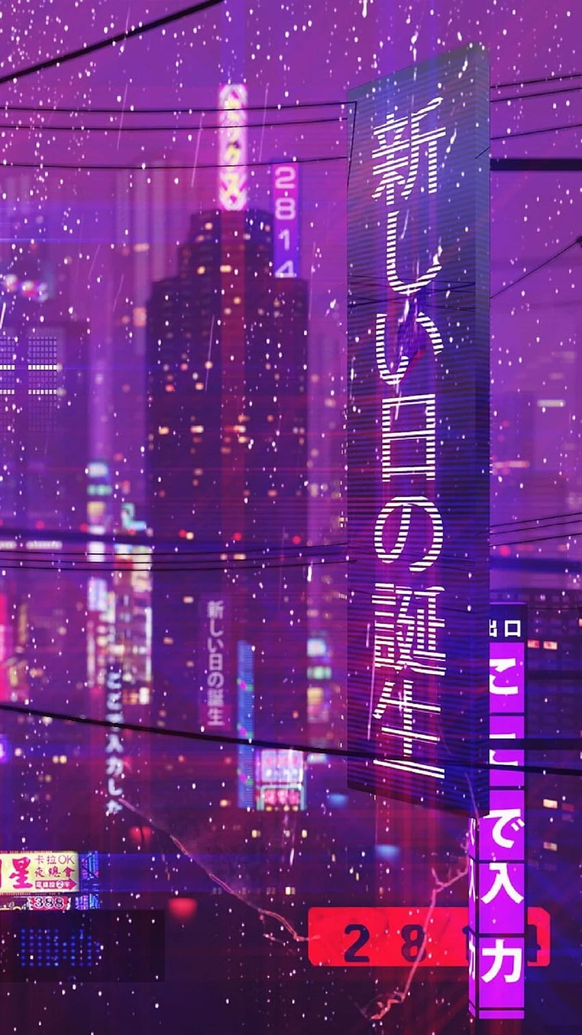 Imgur. Vaporwave , iphone neon, Aesthetic, Purple Cyberpunk HD phone wallpaper