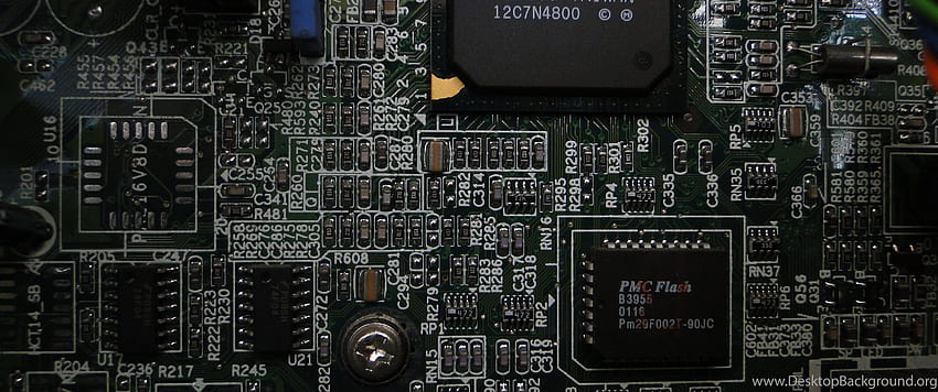 Печатни платки Електронен диод с макро текстура, черна платка HD тапет