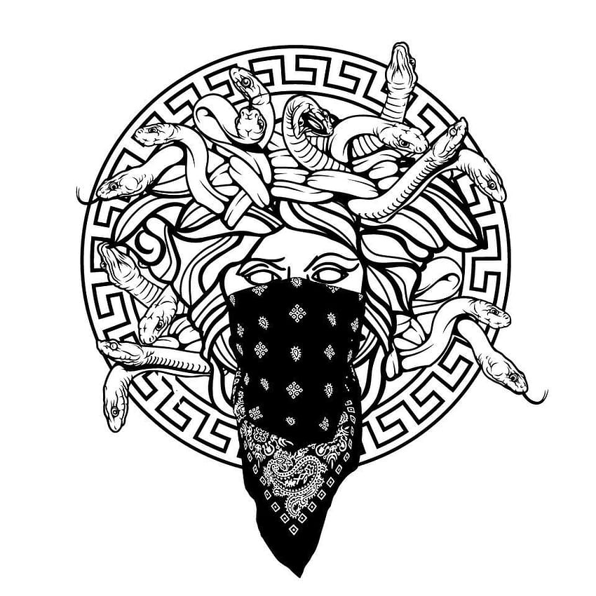 Logotipo de Versace de ladrones y castillos fondo de pantalla del teléfono