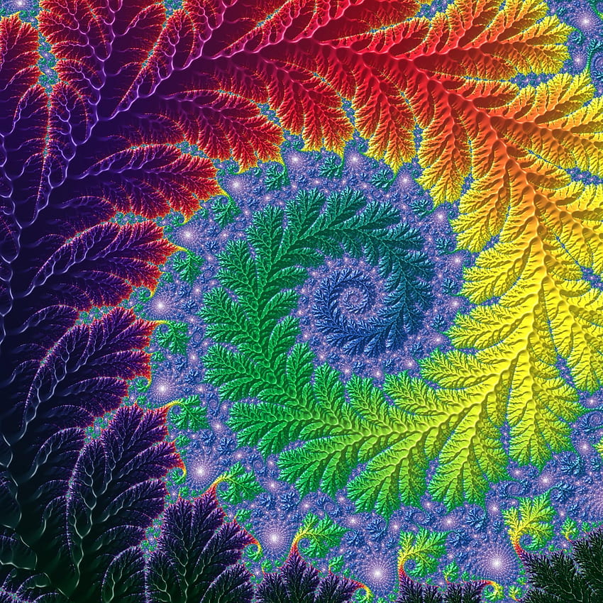 Abstract, Patterns, Multicolored, Motley, Fractal, Swirling, Involute, Spirial HD phone wallpaper