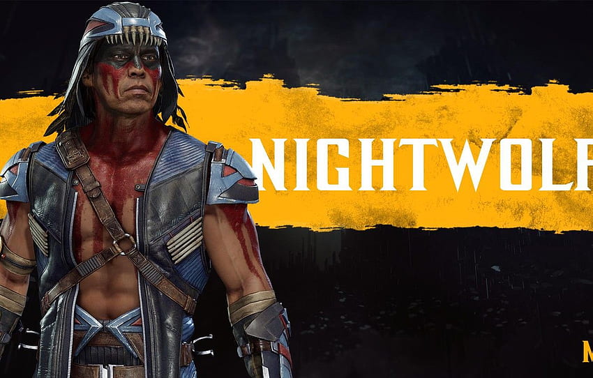Kämpfer, Indianer, MK11, Nightwolf, Night Wolf, Mortal Kombat 11, Mortal Kombat 11, Grey Cloud, Netwolf für , Abschnitt игры - HD-Hintergrundbild